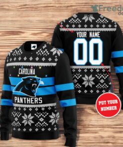 Personalized Carolina Panthers Christmas Christmas Ugly Sweater 3D