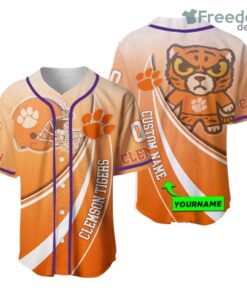 Personalized Clemson Tigers 3D Baseball Jersey Shirt Ncaa Baseball Jersey Shirt Mascot Personalized Clemson Tigers 3D Baseball Jersey Shirt Ncaa Baseball Jersey Shirt Mascot