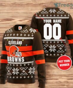 Personalized Cleveland Browns Christmas Christmas Ugly Sweater 3D