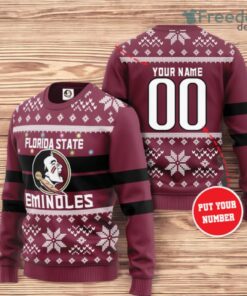 Personalized Florida State Seminoles Christmas Christmas Ugly Sweater 3D