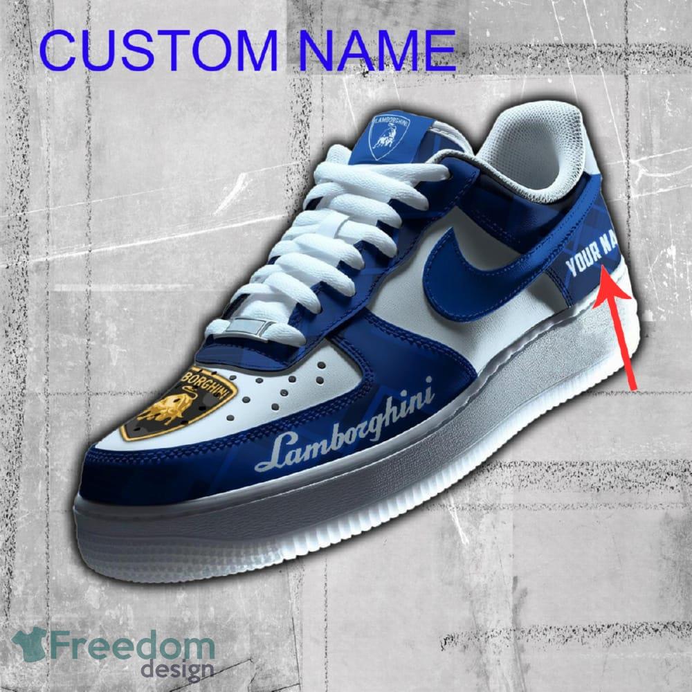 Personalized Lamborghini AF1 Sneaker Blue For Fans Gift Air Force 1 Shoes All OVer Print - Personalized Lamborghini AF1 Sneaker Blue For Fans Gift Air Force 1 Shoes All OVer Print