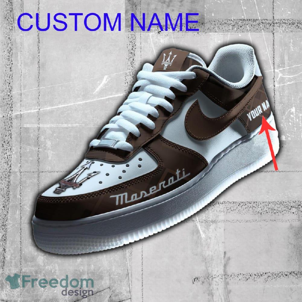 Personalized Maserati AF1 Sneaker Brown For Fans Gift Air Force 1 Shoes All OVer Print - Personalized Maserati AF1 Sneaker Brown For Fans Gift Air Force 1 Shoes All OVer Print