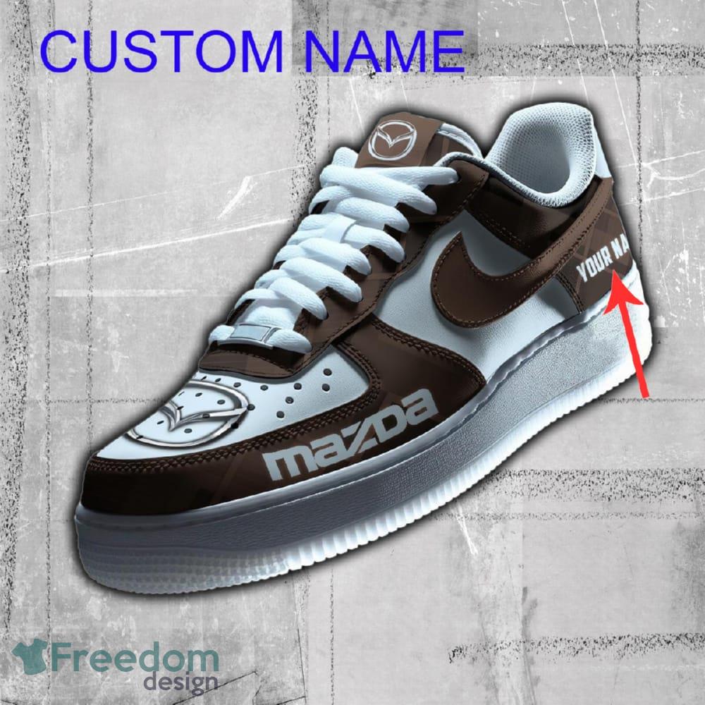 Personalized Mazda AF1 Sneaker Brown For Fans Gift Air Force 1 Shoes All OVer Print - Personalized Mazda AF1 Sneaker Brown For Fans Gift Air Force 1 Shoes All OVer Print