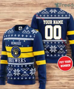 Personalized Milwaukee Brewers Christmas Christmas Ugly Sweater 3D Personalized Milwaukee Brewers Christmas Christmas Ugly Sweater 3D