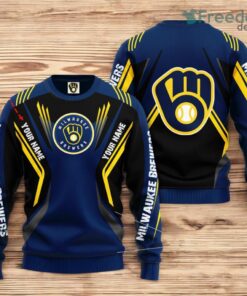 Personalized Milwaukee Brewers Custom Christmas Ugly Sweater 3D Personalized Milwaukee Brewers Custom Christmas Ugly Sweater 3D