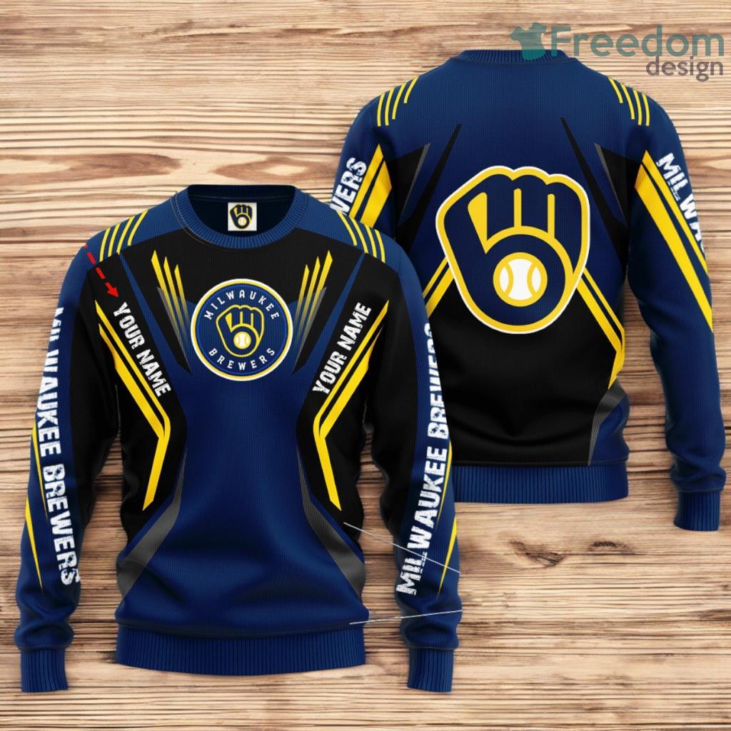 Personalized Milwaukee Brewers Custom Christmas Ugly Sweater 3D image Personalized Milwaukee Brewers Custom Christmas Ugly Sweater 3D Product Photo 1