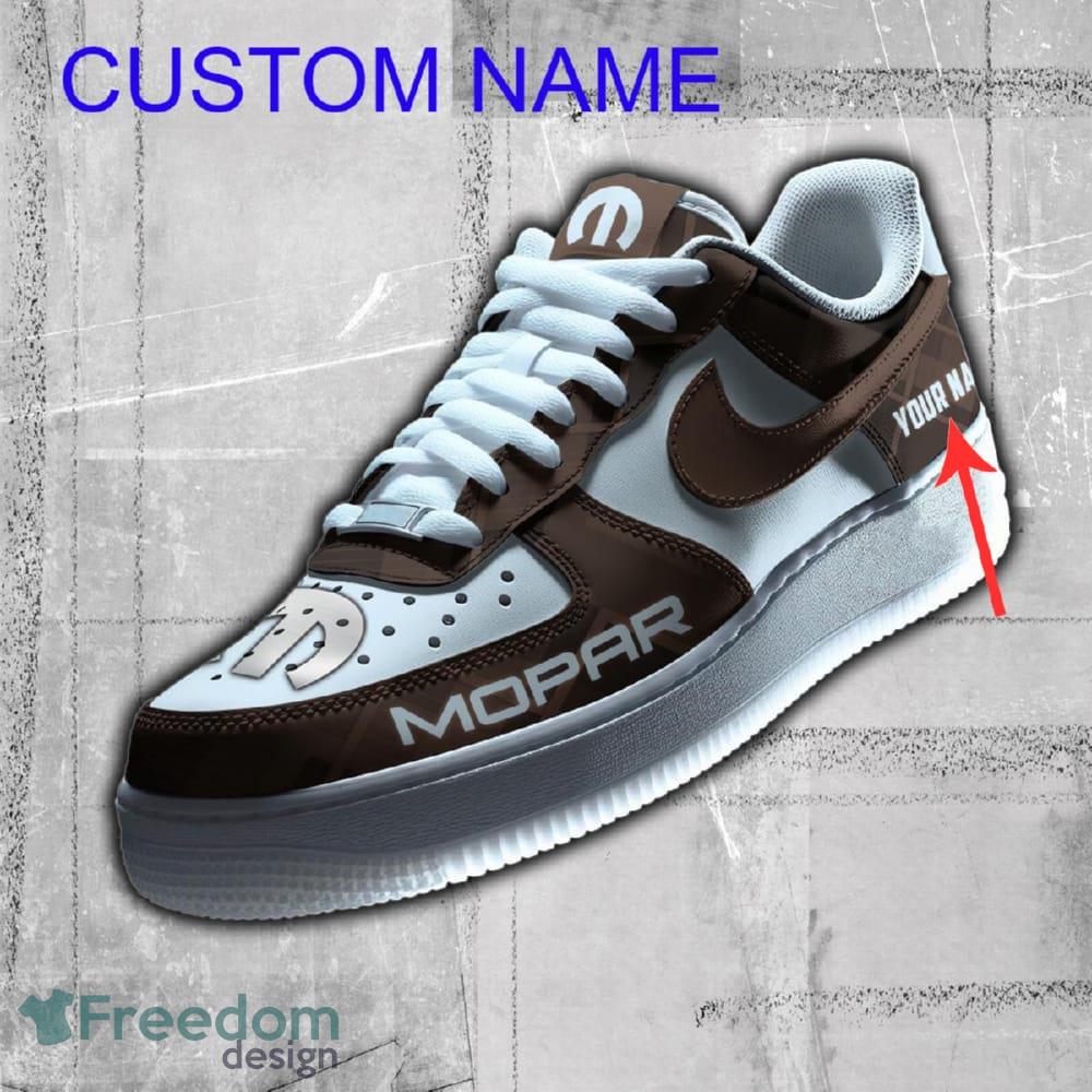 Personalized Mopar AF1 Sneaker Brown For Fans Gift Air Force 1 Shoes All OVer Print - Personalized Mopar AF1 Sneaker Brown For Fans Gift Air Force 1 Shoes All OVer Print