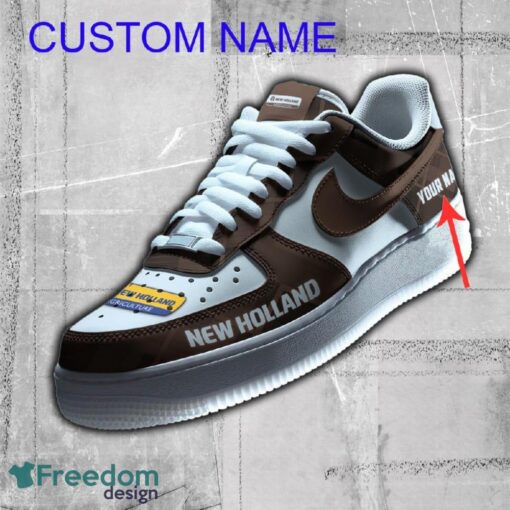 Personalized New Holland AF1 Sneaker Brown For Fans Gift Air Force 1 Shoes All OVer Print - Personalized New Holland AF1 Sneaker Brown For Fans Gift Air Force 1 Shoes All OVer Print