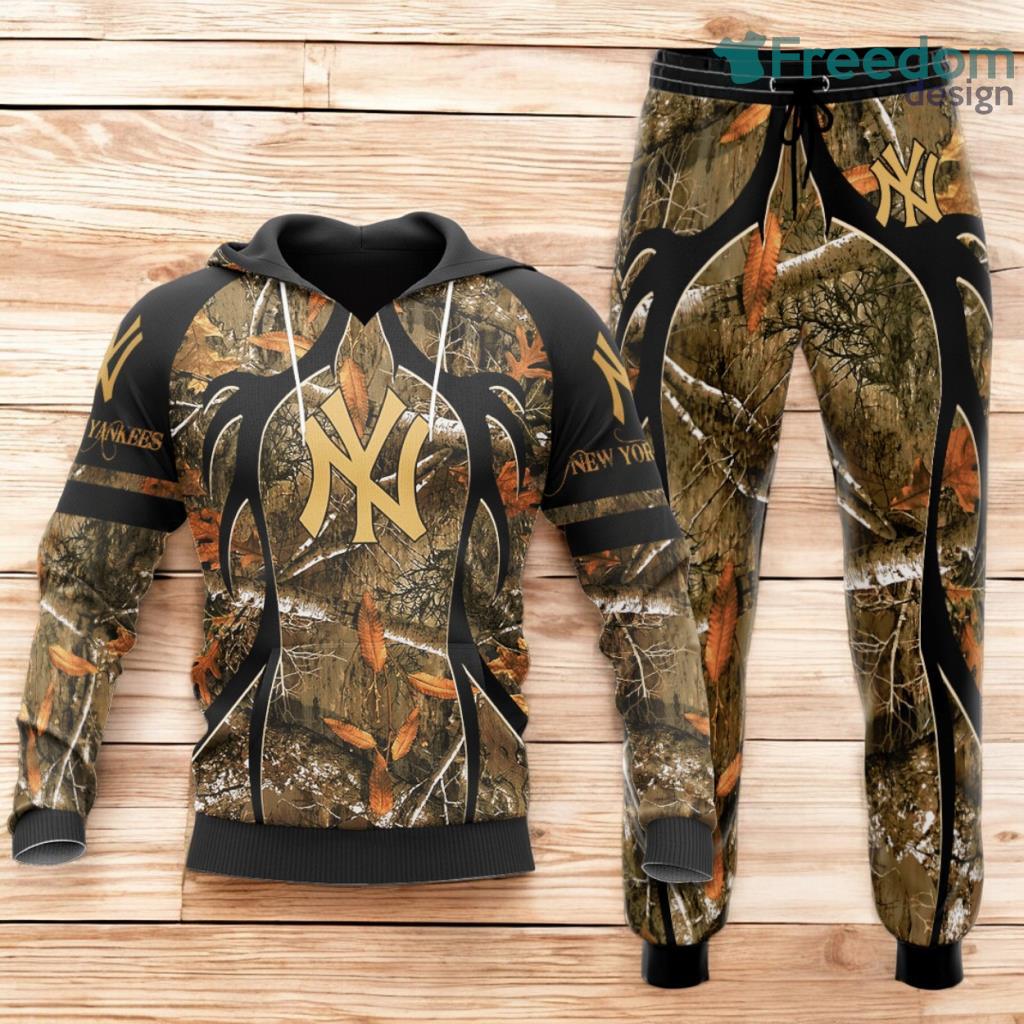 Personalized New York Yankees Fall Pattern All Over Print 3D Apparels Shirt & Sweatpants Product Photo 1