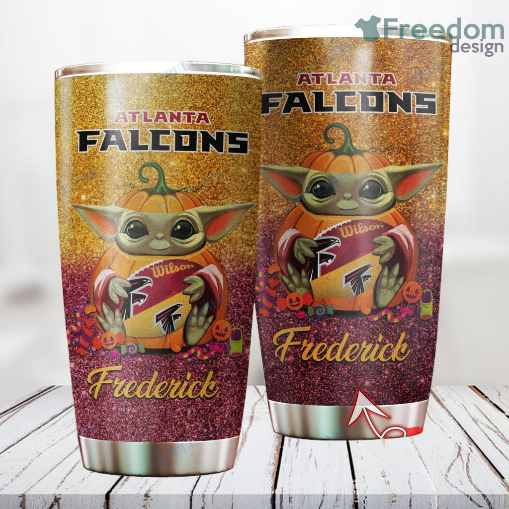 Personalized NFL Atlanta Falcons Baby Yoda Custom Name Stainless Steel Tumbler Best Gift image Personalized NFL Atlanta Falcons Baby Yoda Custom Name Stainless Steel Tumbler Best Gift Product Photo 1