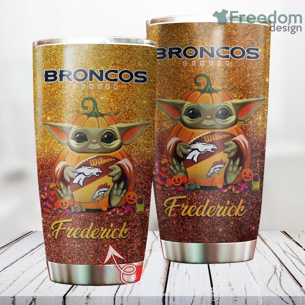 Personalized NFL Denver Broncos Baby Yoda Custom Name Stainless Steel Tumbler Best Gift image Personalized NFL Denver Broncos Baby Yoda Custom Name Stainless Steel Tumbler Best Gift Product Photo 1