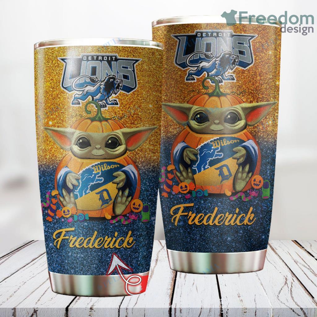 Personalized NFL Detroit Lions Baby Yoda Custom Name Stainless Steel Tumbler Best Gift image Personalized NFL Detroit Lions Baby Yoda Custom Name Stainless Steel Tumbler Best Gift Product Photo 1