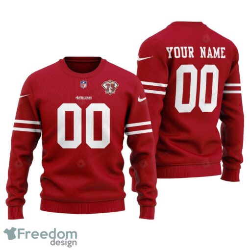 Personalized NFL San Francisco 49ers Custom All Over Print Christmas Sweater Product Photo 1