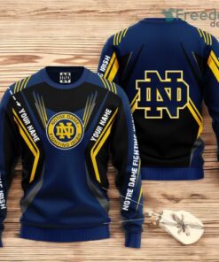 Personalized Notre Dame Fighting Irish Custom Christmas Ugly Sweater 3D
