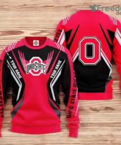 Personalized Ohio State Buckeyes Custom Christmas Ugly Sweater 3D