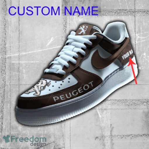 Personalized Peugeot AF1 Sneaker Brown For Fans Gift Air Force 1 Shoes All OVer Print - Personalized Peugeot AF1 Sneaker Brown For Fans Gift Air Force 1 Shoes All OVer Print