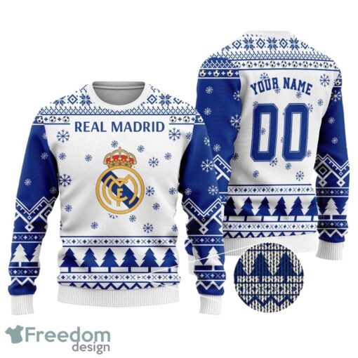 Personalized Real Madrid All-Over Print Christmas Sweater All Over Print Sweatshirt Product Photo 1