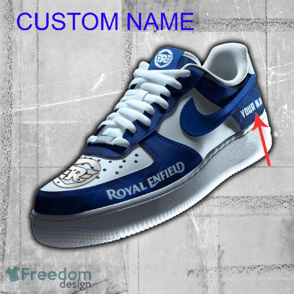 Personalized Royal Enfield AF1 Sneaker Blue For Fans Gift Air Force 1 Shoes All OVer Print - Personalized Royal Enfield AF1 Sneaker Blue For Fans Gift Air Force 1 Shoes All OVer Print