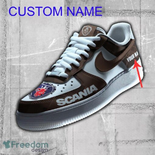 Personalized Scania AF1 Sneaker BrownFor Fans Gift Air Force 1 Shoes All OVer Print - Personalized Scania AF1 Sneaker BrownFor Fans Gift Air Force 1 Shoes All OVer Print