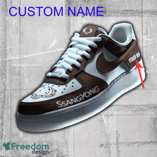 Personalized SsangYong Motor AF1 Sneaker Brown For Fans Gift Air Force 1 Shoes All OVer Print - Personalized SsangYong Motor AF1 Sneaker Brown For Fans Gift Air Force 1 Shoes All OVer Print