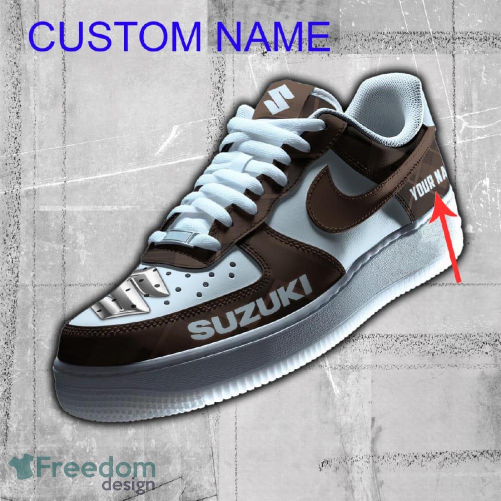 Personalized Suzuki AF1 Sneaker Brown For Fans Gift Air Force 1 Shoes All OVer Print - Personalized Suzuki AF1 Sneaker Brown For Fans Gift Air Force 1 Shoes All OVer Print