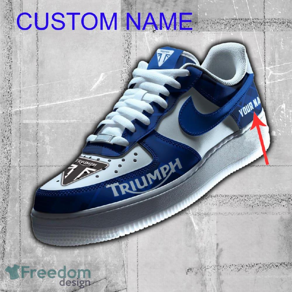 Personalized Triumph AF1 Sneaker Blue For Fans Gift Air Force 1 Shoes All OVer Print - Personalized Triumph AF1 Sneaker Blue For Fans Gift Air Force 1 Shoes All OVer Print