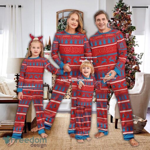 Petco Logo Pattern Ugly Christmas Family Pajamas Set - Petco Logo Pattern Ugly Christmas Family Pajamas Set