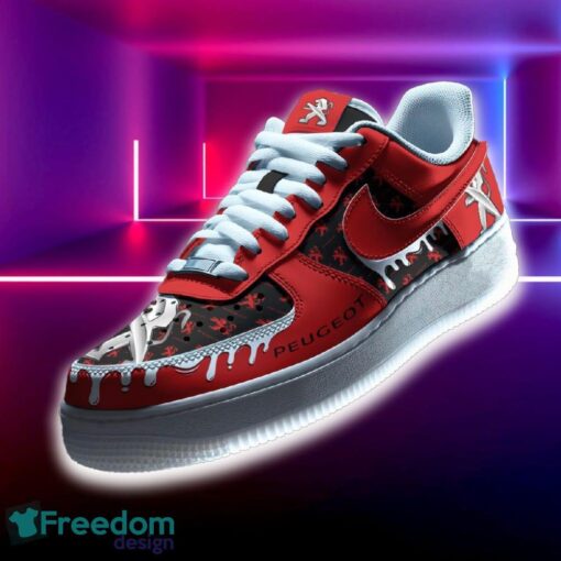 Peugeot Car Air Force 1 Sneaker All Over Print For Fans AF1 Shoes - Peugeot Car Air Force 1 Sneaker All Over Print For Fans AF1 Shoes