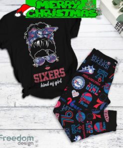 Philadelphia 76ers Kind Of Girls Fleece Pajamas Set For Women Gift Christmas - Philadelphia 76ers Kind Of Girls Fleece Pajamas Set-2