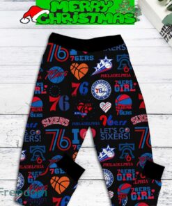 Philadelphia 76ers Kind Of Girls Fleece Pajamas Set For Women Gift Christmas - Philadelphia 76ers Kind Of Girls Fleece Pajamas Set-3