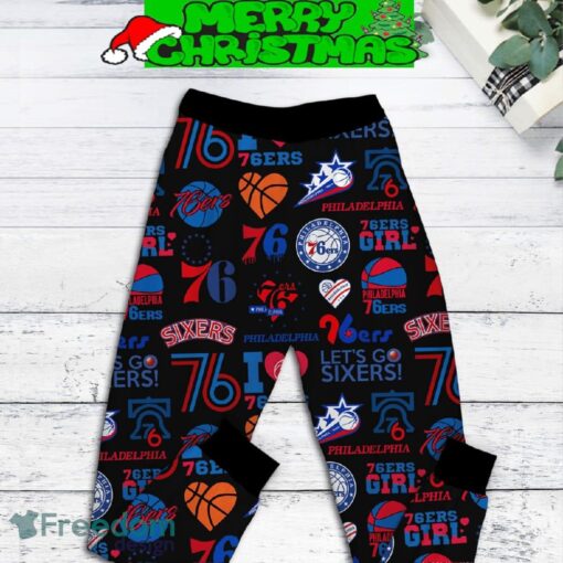 Philadelphia 76ers Kind Of Girls Fleece Pajamas Set For Women Gift Christmas - Philadelphia 76ers Kind Of Girls Fleece Pajamas Set-3