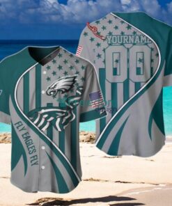 Philadelphia Eagles Custom Name And Number Slogan Baseball Jersey Shirt