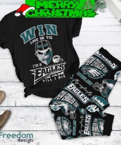 Philadelphia Eagles Fan Till I Die Fleece Pajamas Set All Over Print Christmas Gift