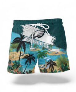 Philadelphia Eagles Logo Combo Hawaiian Shirt And Short Trending Summer For Fans Product Photo 2
