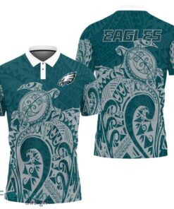 Philadelphia Eagles Turtle Polynesian Pattern Polo Shirt