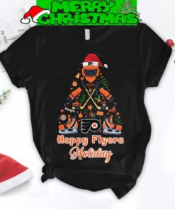 Philadelphia Flyers Ice Hockey NHL Philly Hart Grit Happy Flyers Holidays Christmas Fleece Pajamas Set Full Print Christmas For Women - 070824-111930