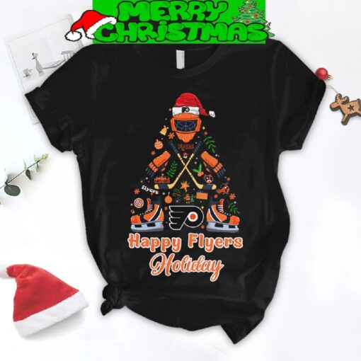 Philadelphia Flyers Ice Hockey NHL Philly Hart Grit Happy Flyers Holidays Christmas Fleece Pajamas Set Full Print Christmas For Women - 070824-111930