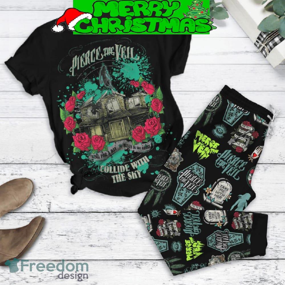 Pierce The Veil Collide With The Sky Fleece Pajamas Set For Women Gift Christmas - Pierce The Veil Collide With The Sky Fleece Pajamas Set-1