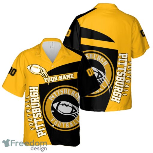 Pittsburgh Football Team Hawaiian Shirt And Shorts 3D Printed Team Gift Product Photo 1