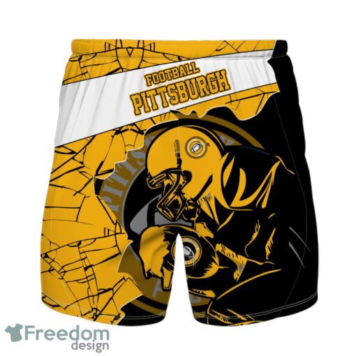 Pittsburgh Football Team Personalized Name Number Hawaiian Shirt And Shorts Team Gift Product Photo 2