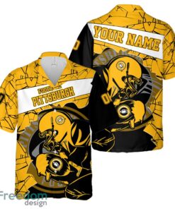 Pittsburgh Football Team Personalized Name Number Hawaiian Shirt And Shorts Team Gift