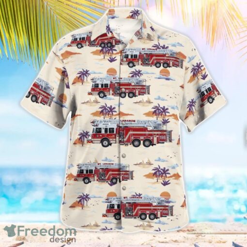 Pittsburgh, Pennsylvania, Mt. Lebanon Fire Department Aloha Hawaiian Shirt Beach Gift Shirt Product Photo 3