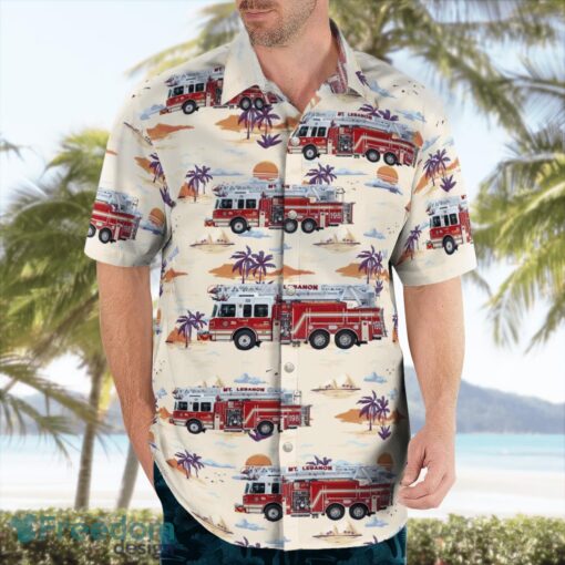 Pittsburgh, Pennsylvania, Mt. Lebanon Fire Department Aloha Hawaiian Shirt Beach Gift Shirt Product Photo 4