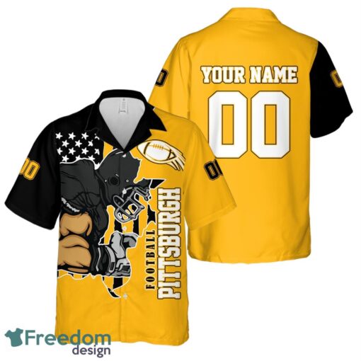 Pittsburgh personalized name and number Hawaiian Shirt And Shorts Team Beach Shirt Product Photo 2