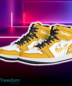 Pittsburgh Steelers Air Jordan Hightop Shoes New Custom Name For Fans Gift Sneaker - Pittsburgh Steelers Air Jordan Hightop Shoes Photo 5