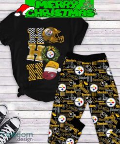 Pittsburgh Steelers Blitzburgh Ho Ho Ho NFL Team Christmas Holidays Fleece Pajamas Set Men Women For Fans - Pittsburgh Steelers Blitzburgh Ho Ho Ho NFL Team Christmas Holidays Fleece Pajamas Set-1