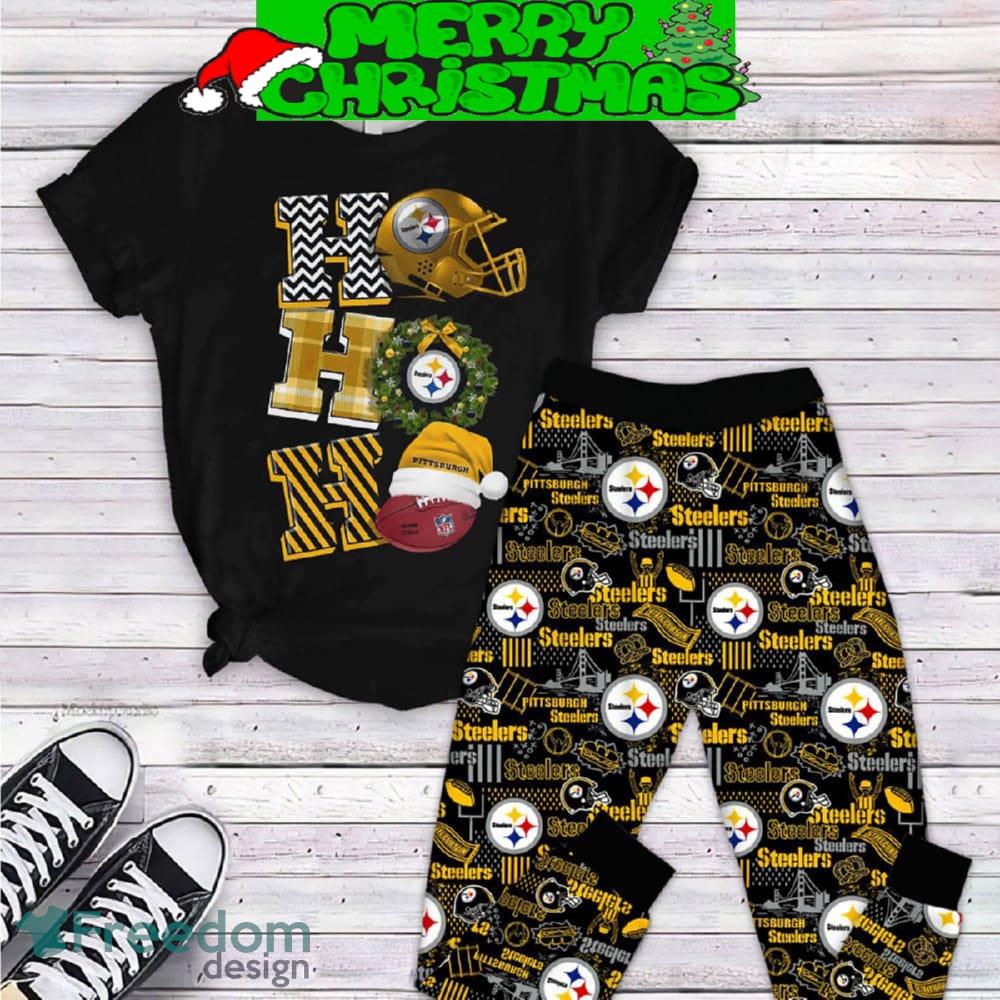 Pittsburgh Steelers Blitzburgh Ho Ho Ho NFL Team Christmas Holidays Fleece Pajamas Set Men Women For Fans - Pittsburgh Steelers Blitzburgh Ho Ho Ho NFL Team Christmas Holidays Fleece Pajamas Set-1