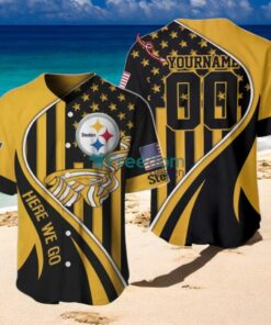 Pittsburgh Steelers Custom Name And Number Slogan Baseball Jersey Shirt