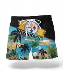 Pittsburgh Steelers Logo Combo Hawaiian Shirt And Short Trending Summer For Fans Product Photo 2