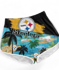 Pittsburgh Steelers Logo Combo Hawaiian Shirt And Short Trending Summer For Fans image Pittsburgh Steelers Logo Combo Hawaiian Shirt And Short Trending Summer For Fans Product Photo 3